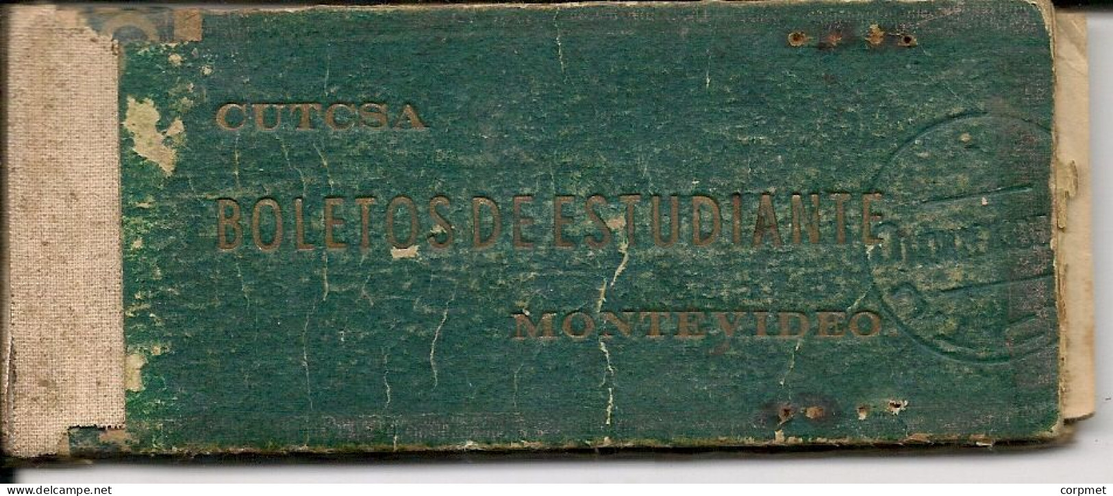 BUS TICKET - URUGUAY C/1930's Rare To Find Montevideo CUTCSA Student Tickets BOOK - CONTAINS 27 TICKETS - 4 Scans - Monde