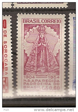 Brazil ** & Celebration Of The Marian Year, Mary Protector Of Brazil 1954 (586) - Unused Stamps