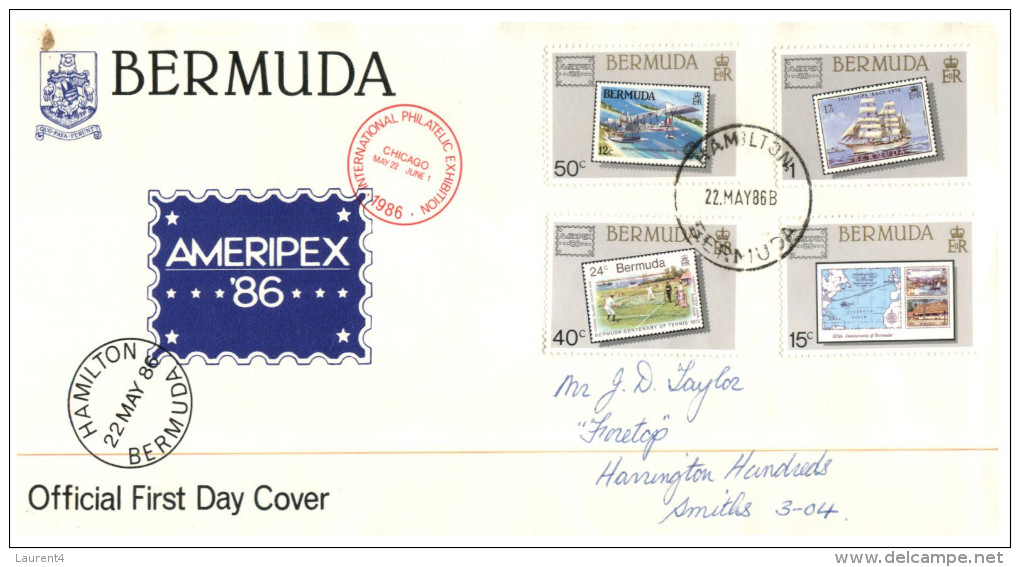 (900)  Bermuda FDC Cover - 1986 - Ameripex 86 - Bermuda