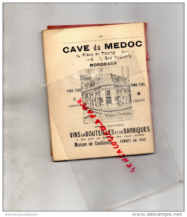 33 - BORDEAUX - GUIDE ILLUSTRE 1930- ALBIN MICHEL EDITEUR- AVEC PLAN DES RUES- CAVE DU MEDOC-GROENDAHL-ORTALA CORDERIE