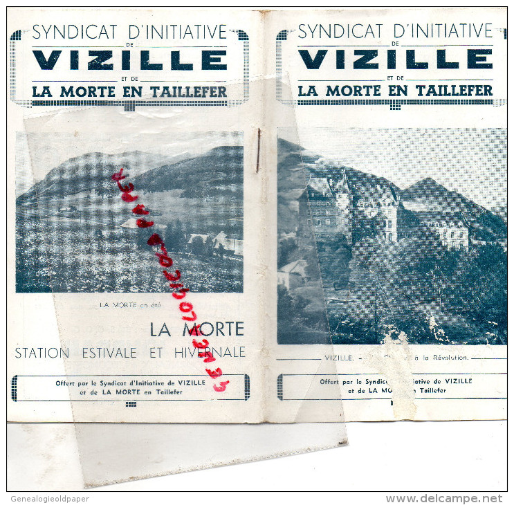 38 - VIZILLE - GUIDE TOURISTIQUE-LA MORTE EN TAILLEFER- SYNDICAT INITIATIVE-STATION DE LAFFREY- - Dépliants Touristiques