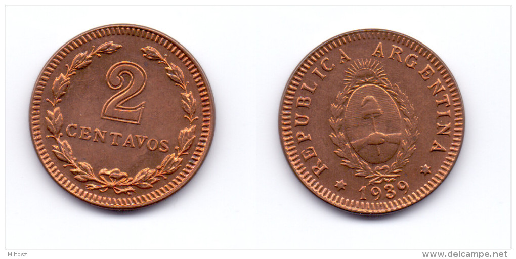 Argentina 2 Centavos 1939 - Argentina