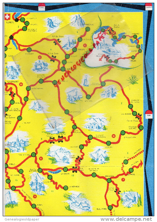 38 - GRENOBLE - DEPLIANT TOURISTIQUE ETS. TRAFFORT -AUTOCARS SNCF- AUTOBUS-GENEVE-NICE-ANNECY-GRASSE-CHAMBERY-DIGNE-JUAN - Dépliants Touristiques