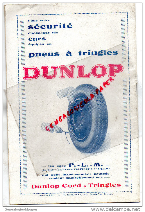 73 - 38-05-04- BEAU DEPLIANT LES ALPES- EN CARS PLM- ETS. TRAFFORT ET REPELLIN- GRENOBLE-ROB D'AC 1926-CHAMONIX-BRIANCON - Dépliants Touristiques