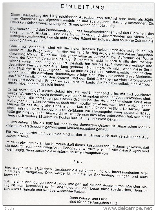 Handbuch 1867 Erste Serie Österreich Antiqu.180€ Klassik Freimarke Kreuzer Und Soldi-Ausgaben Catalogue Stamp Of Austria - Books & CDs
