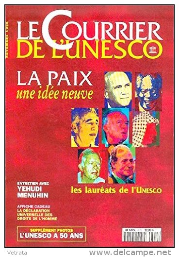 LE COURRIER DE L'UNESCO N° 9511 : La Paix, Une Idée Neuve. 1995 - Politique