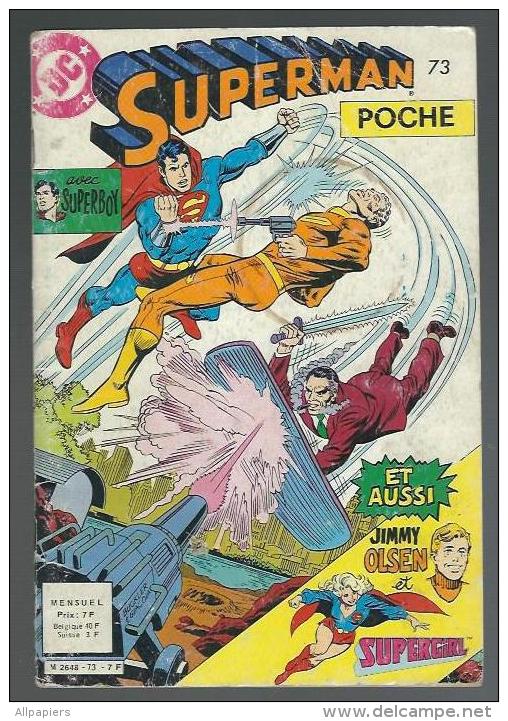 Superman Poche N°73 Maître Ozone - Borg - Supergirl La Victoire Est Dans 500.000 Ans De 1983 - Superman
