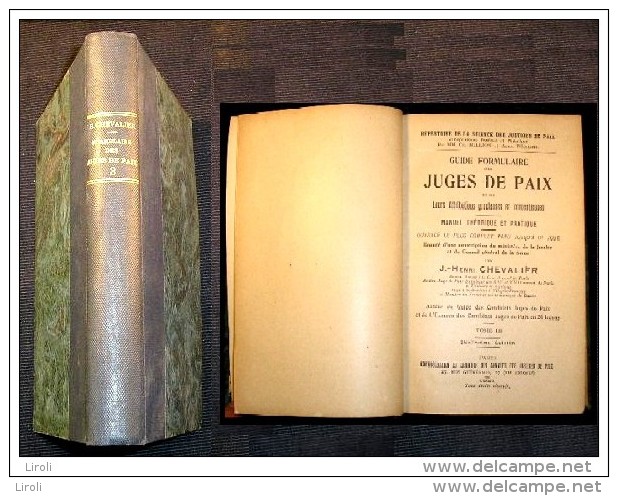 CHEVALIER. GUIDE FORMULAIRES DES JUGES DE PAIX. 1921 - Recht