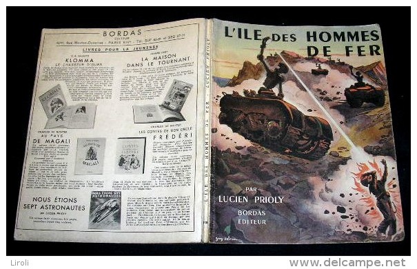 PRIOLY : L' ILE DES HOMMES DE FER. Couverture Illustrée Par GUY SABRAN - Autres & Non Classés