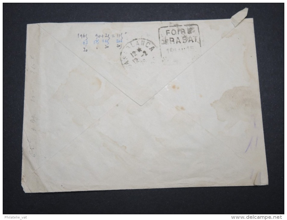 FRANCE - Enveloppe De Bas En Basset Pour Casablanca Par Avion ( étiquette ) En 1928 - A Voir - Lot P13118 - 1921-1960: Modern Period