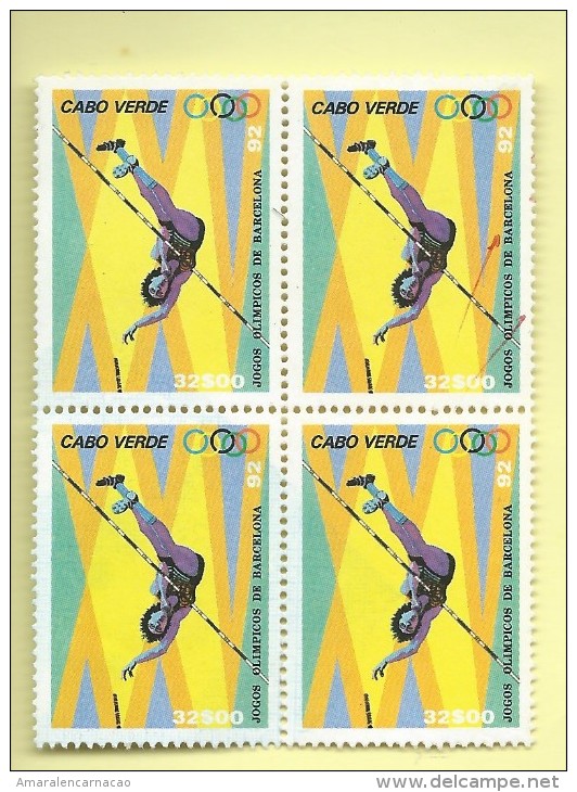 TIMBRES - STAMPS - CAP VERT / CAPE VERDE - 1992 - JEUX OLYMPIQUES DE BARCELONA - TIMBRES OBLITÉRÉE - Cape Verde