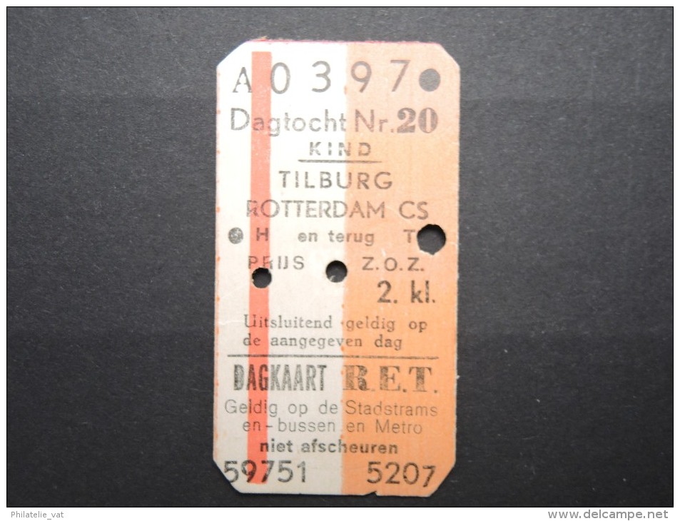 Ticket De Métro De Rotterdam En 1975 - A Voir - Lot P13138 - Europa