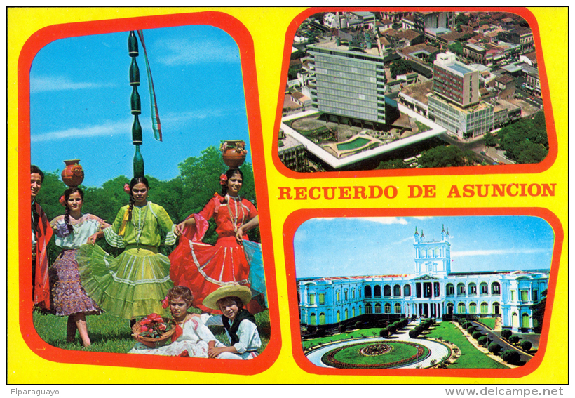 POSTAL RECUERDOS DE ASUNCION PARAGUAY - Paraguay