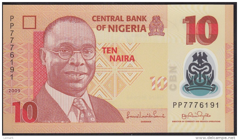 Nigeria 10 Naira 2009 P39 UNC - Nigeria