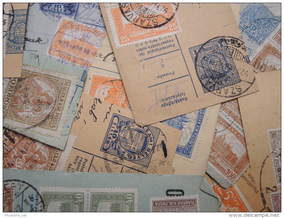 HONGRIE - Lot De Fragments De Colis Postaux  - Lot N°10389 - Paketmarken