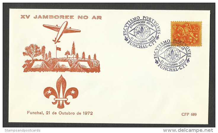 Portugal Cachet Commémoratif Scouts Radio Funchal Madère 1972 Event Pmk Madeira Scouting Air Jamboree - Briefe U. Dokumente