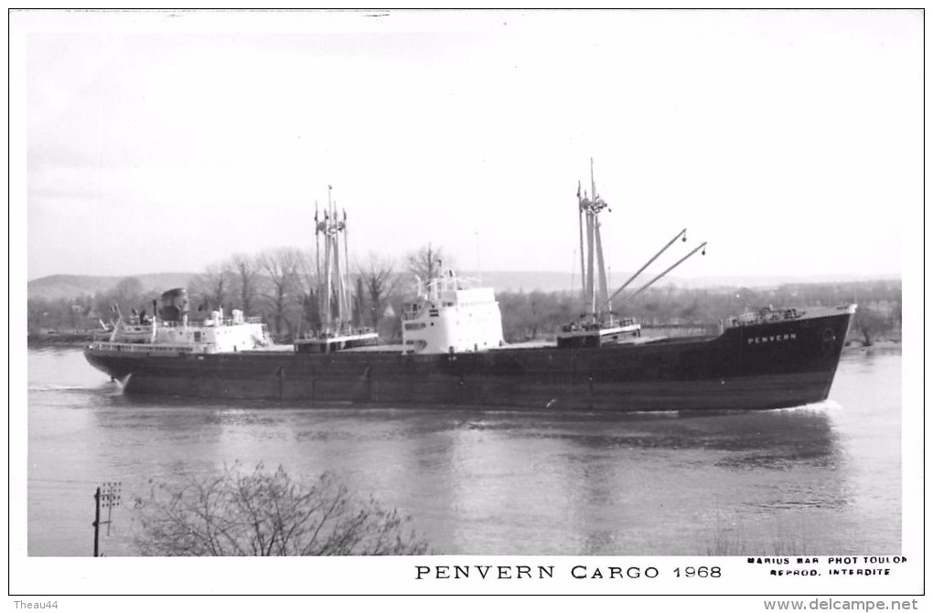 ¤¤   -   Carte-Photo Du Cargo " PENVERN " En 1968   -  Bateau    -  ¤¤ - Commerce