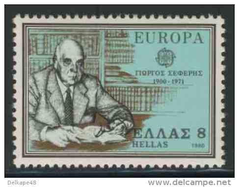 Greece Grece Hellas 1980 Mi 1411 YT 1389 ** Georg Seferis (1900-1971)  Writer, Poet, Nobel Prize Literature (1963) - Nobelpreisträger