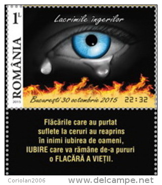 Romania 2015 / Angels´ Tears / Set 1 Stamp With Tabs (romanian) - Nuevos