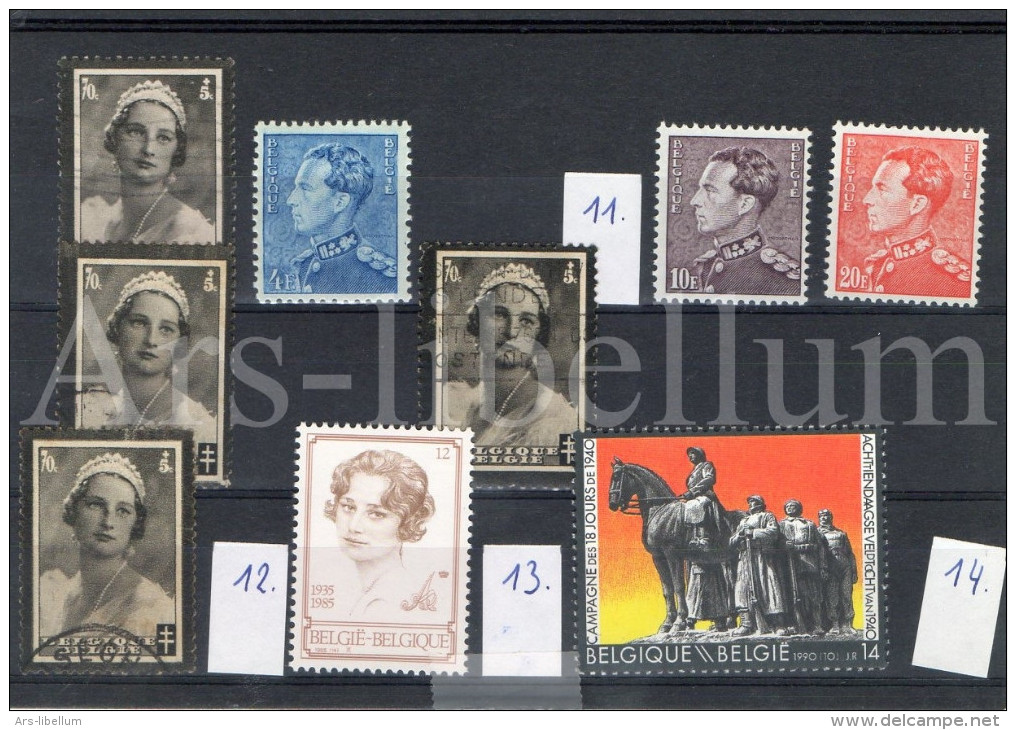 Lot Van 63 Postzegels / Royalty / Belgique / Belgium / Famille Royale / Dynastie / Koningshuis - Verzamelingen