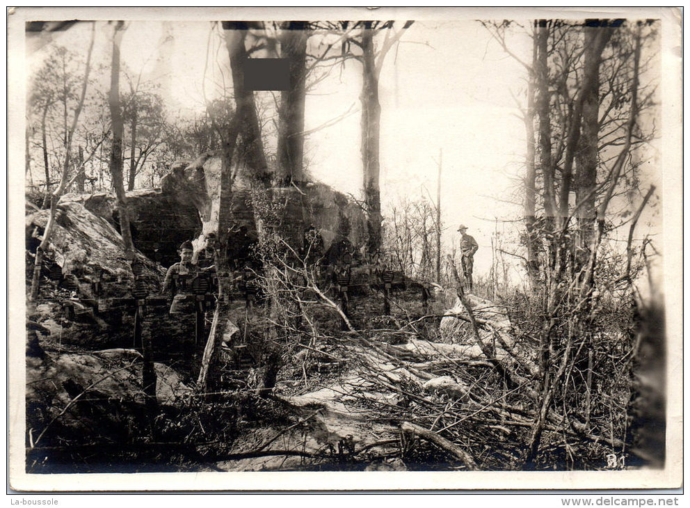 Photographie Originale - Tombes De Soldats Américain Au Bois Belleau - Guerre, Militaire