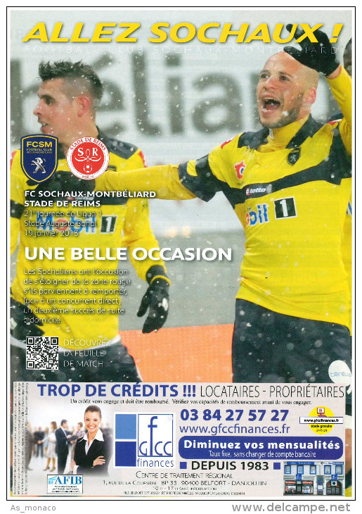 Programme FC Sochaux â€“ Stade Reims 2012/3 - Libros