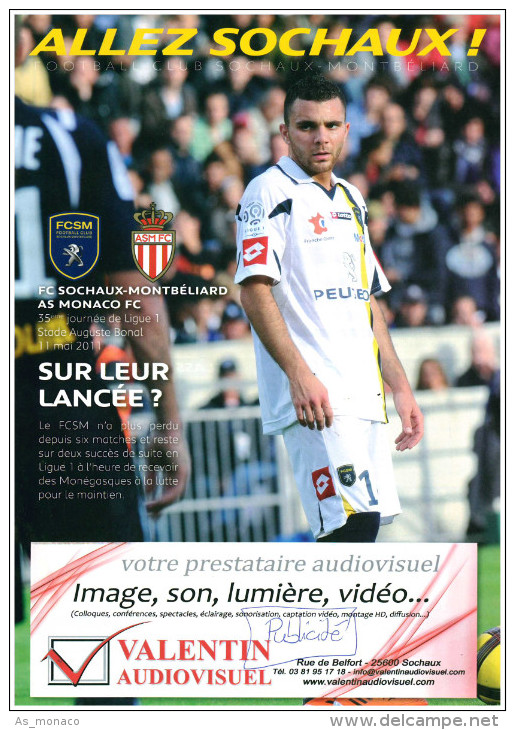 Programme FC Sochaux â€“ AS Monaco FC 2010/1 - Books