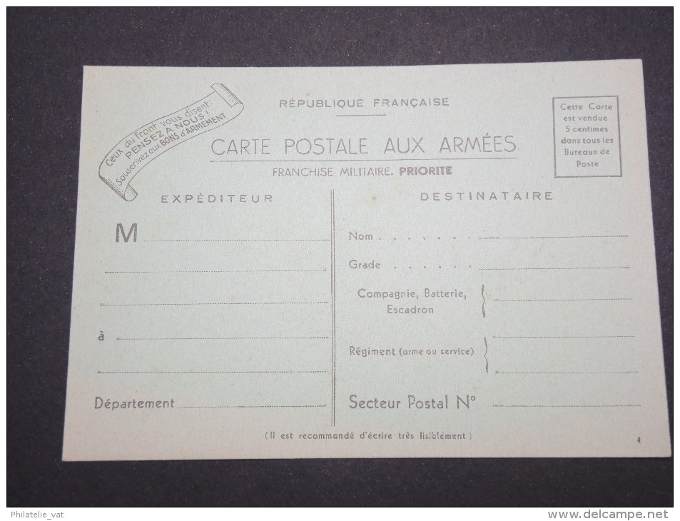 FRANCE - Carte En Franchise - Non Voyagée  - A Voir - Lot P13185 - Lettres & Documents