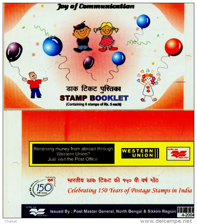 JOY OF COMMUNICATION-CHILDREN-BALLOONS-STAMPS BOOKLET-SCARCE-MNH-INDIA-BL-14 - Collections, Lots & Séries