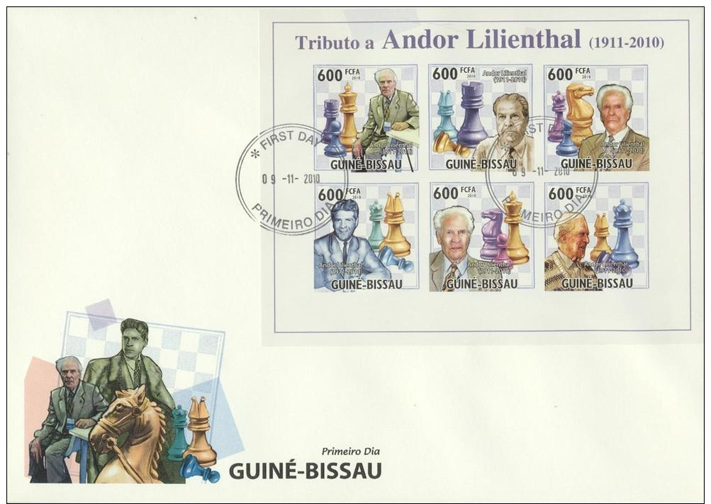 Guinea-Bissau 2010 - Cover: FDC - Chess - Chess