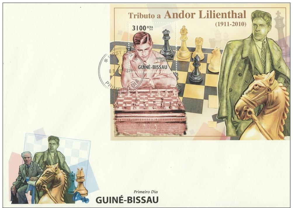 Guinea-Bissau 2010 - Cover: FDC - Chess - Ajedrez