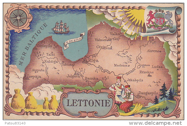 LETTONIE.  CARTE GEO - Lettonie