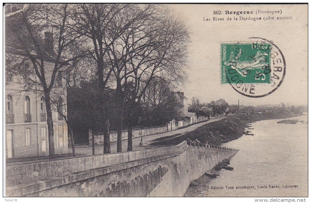 24----BERGERAC---les Rives De La Dordogne  (côté Amont )---voir 2 Scans - Bergerac