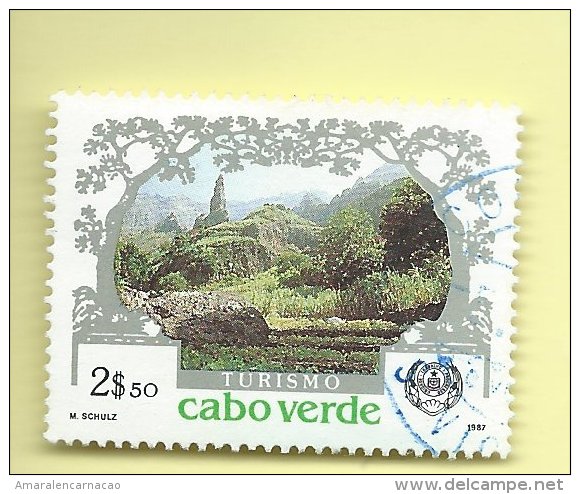 TIMBRES -  STAMPS - CAP VERT / CAPE VERDE - 1987 - TOURISME -  VUES DU CAP VERT - TIMMBRE OBLITÉRÉ - Cape Verde