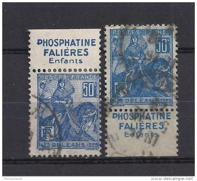 France - Carnets - Pub - Jeanne D'Arc 50 C Bleu - FALIERES - Enfants - Lot De 2 - Oblitérés - Other & Unclassified