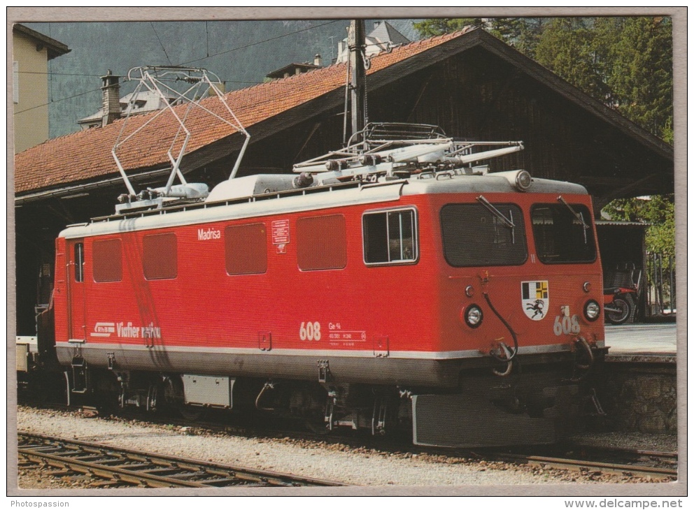 RhB - Rhätischen Bahn - Elektr. Lokomotive Ge 4/4 I Nr. 608 "Madrisa"  - Train - Railway - Treni