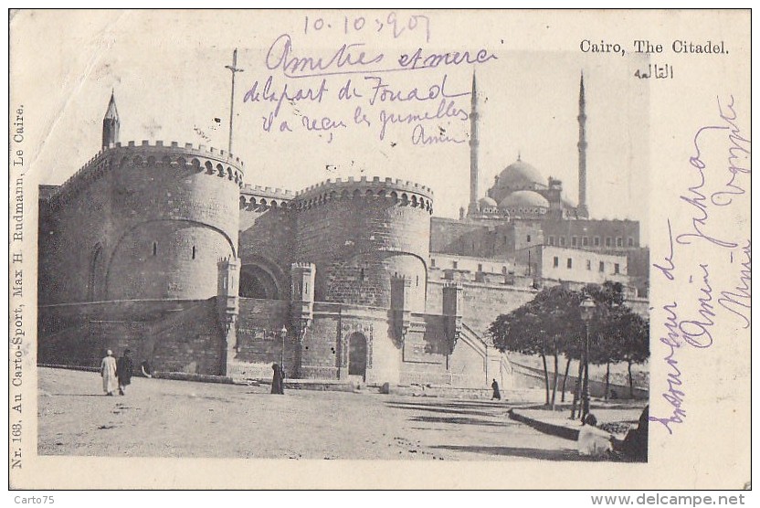 Egypte - Le Caire Cairo - Précurseur - The Citadel - Postmarked 1907 Asyut Cairo - Cairo