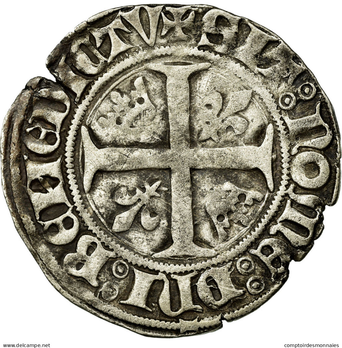 Monnaie, France, Blanc Guénar, Paris, TTB, Billon, Duplessy:337a - 1380-1422 Charles VI Le Fol