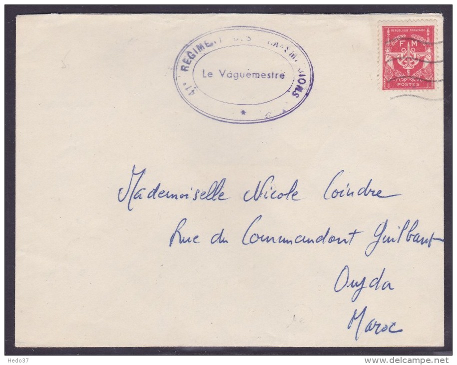 Cachets Militaires - Lettre - Cachets Militaires A Partir De 1900 (hors Guerres)