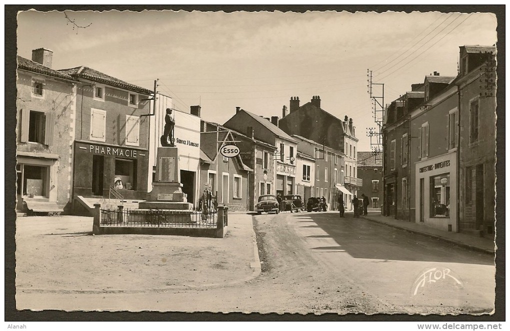 SECONDIGNY En GATINE Rare La Rue Des Garages Pharmacie Monument Morts... (Flor Marceau Carrière) Deux-Sèvres (79) - Secondigny