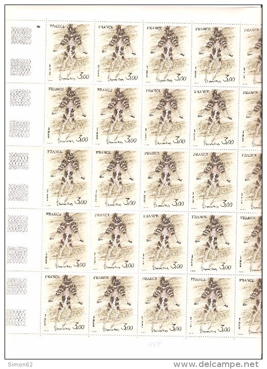 FRANCE  FEUILLE COMPLETE DE 25 TIMBRES N°2068 NEUF **  DE1979 - Full Sheets
