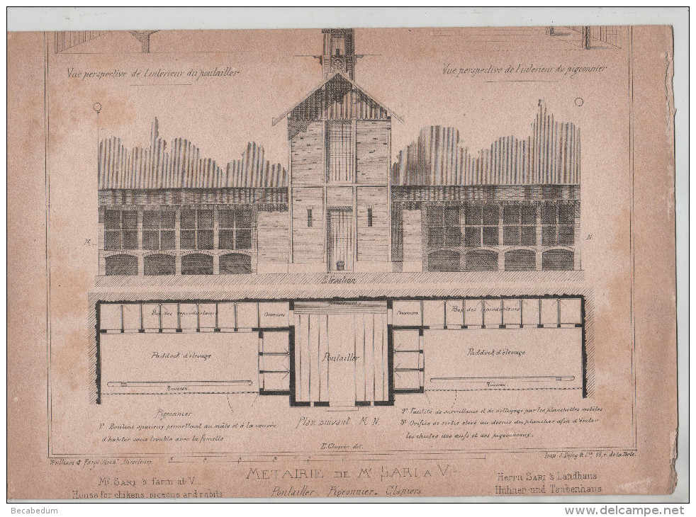 Architecture Civile Constructions Privées Suburbaines Pigeonnier Métairie Sari William Farge Poulailler Clapier - Architettura