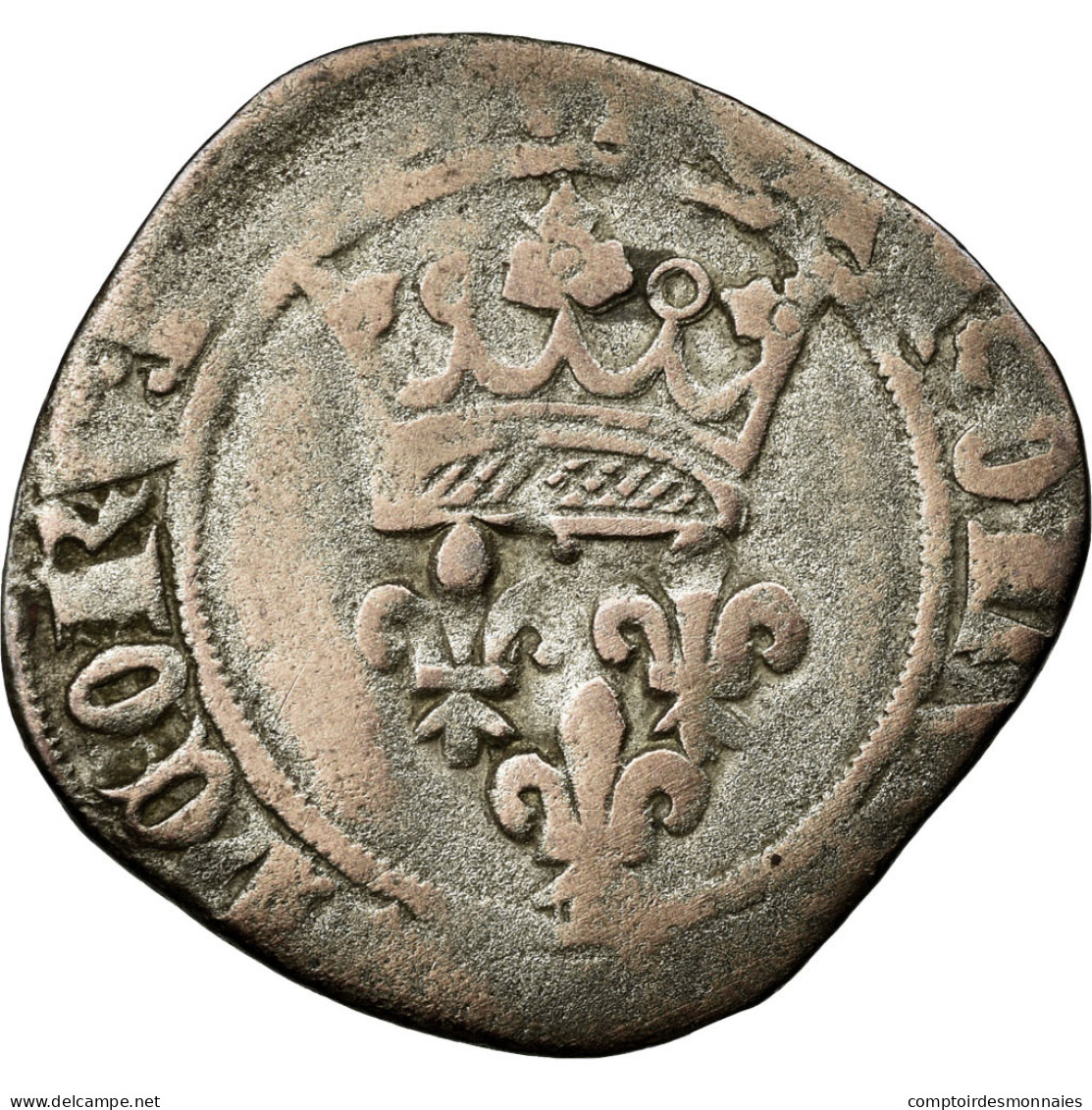 Monnaie, France, Gros, Cremieu, B+, Billon, Duplessy:387 - 1380-1422 Charles VI Le Fol