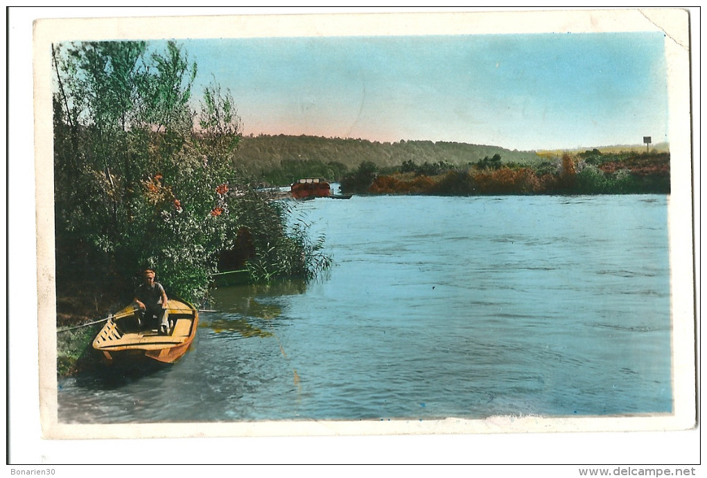 CPSM 77 SAINTE-AULDE JOLIE VUE SUR LA MARNE PECHEUR - Autres & Non Classés