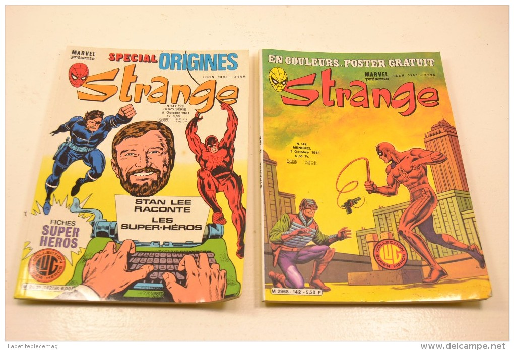 STRANGE, Numéro 142 AVEC Poster !! + Hors Série 142 Bis, Octobre 1981. Daredevil - Strange