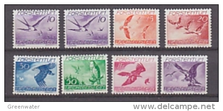 Liechtenstein 1939 Airmail / Birds 7v ** Mh  (= Mint, Hinged) (26219) - Air Post