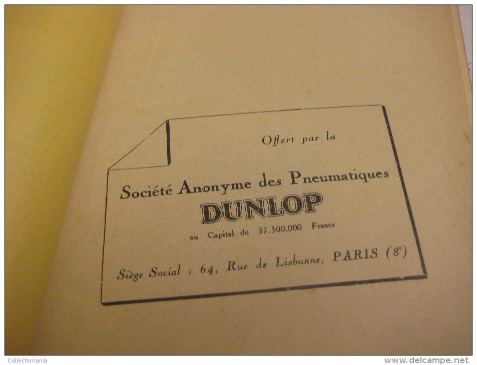 Agenda DUNLOP pneus 1930 comics illustrations Pierre Delarue-Nouvellière & JEAN ROUTIER & J. WANKE - B.D.  Hergé strips