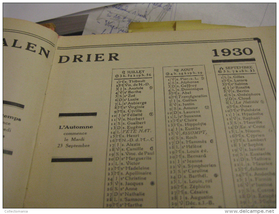 Agenda DUNLOP pneus 1930 comics illustrations Pierre Delarue-Nouvellière & JEAN ROUTIER & J. WANKE - B.D.  Hergé strips