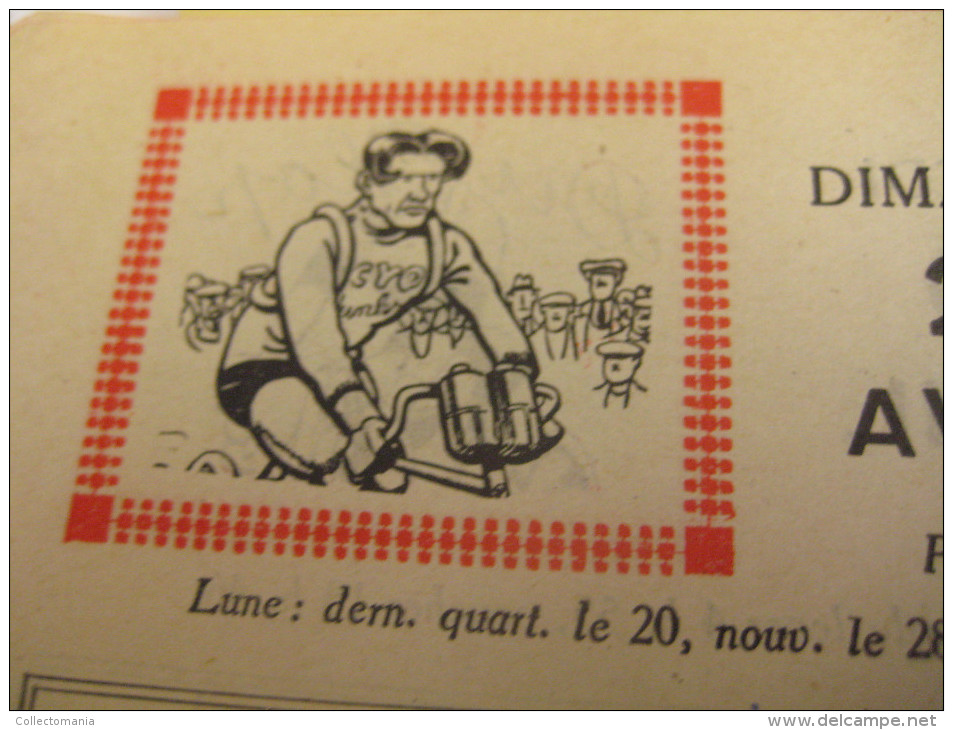 Agenda DUNLOP pneus 1930 comics illustrations Pierre Delarue-Nouvellière & JEAN ROUTIER & J. WANKE - B.D.  Hergé strips