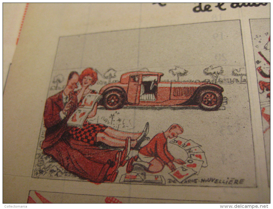 Agenda DUNLOP pneus 1930 comics illustrations Pierre Delarue-Nouvellière & JEAN ROUTIER & J. WANKE - B.D.  Hergé strips